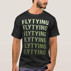Groene Tekst Fly Tying T-shirt