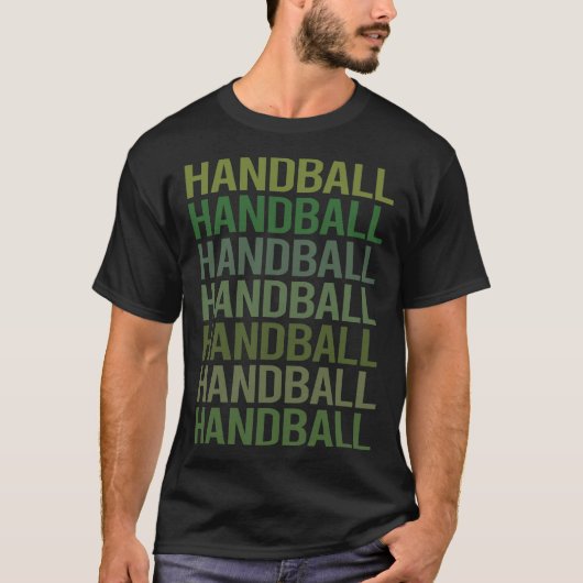 Groene Tekst Handbal T-shirt (Voorkant)