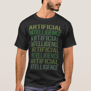 Groene Tekst Kunstmatige Intelligentie AI T-shirt