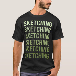 Groene Tekst Schetsen T-shirt