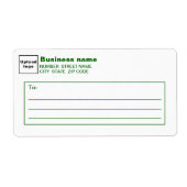 Groene Tekst Zakelijke Verzendlabel (Voorkant)