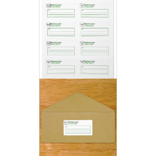 Groene Tekst Zakelijke Verzendlabel