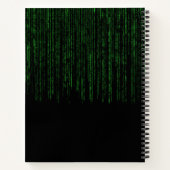 Groene tekstdruppel zwart notitieboek (Achterkant)