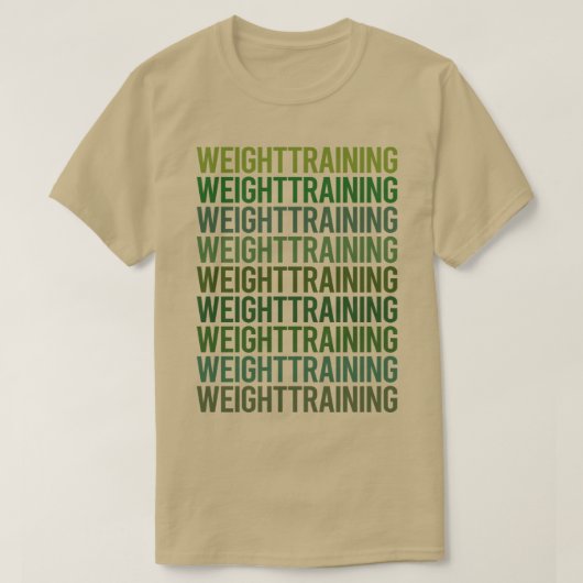Groene tekstgewichtstraining t-shirt (Design voorkant)
