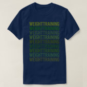 Groene tekstgewichtstraining t-shirt (Design voorkant)