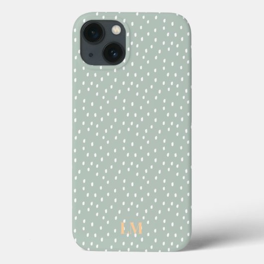 Groene telefoonhoesje met aangepaste stippen Case-Mate iPhone case (Achterkant)
