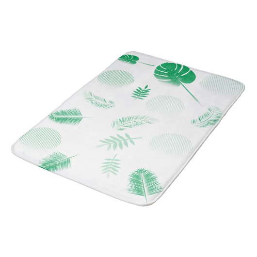Groene Tenderbladeren op wit Badmat (Gekanteld)