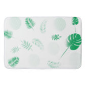 Groene Tenderbladeren op wit Badmat (Voorkant)
