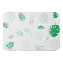 Groene Tenderbladeren op wit Badmat