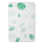 Groene Tenderbladeren op wit Badmat (Voorkant Verticaal)