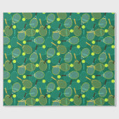 Groene Tennis Cadeaupapier (Vlak)