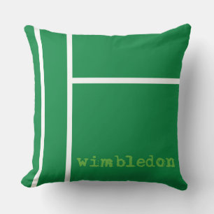 Groene tennisbaan met Wimbledon Kussen