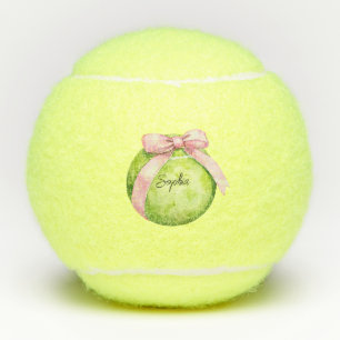 Groene Tennisbal Roze Strik Tennisballen