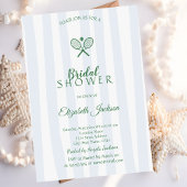 Groene Tennisrackets Blauw gestreept Vrijgezellenf Kaart