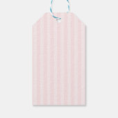 Groene tennisrackets roze gestreepte bruidsdouche  cadeaulabel (Achterkant)