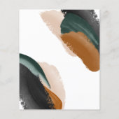 Groene terracotta abstracte waterverf 16e verjaard (Achterkant)