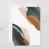 Groene terracotta abstracte waterverf 16e verjaard kaart (Achterkant)