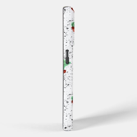 Groene Terracotta Cactus Pots Splatter Monogram Case-Mate iPhone Case (Achterkant / Rechts)