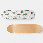 Groene Terracotta Cactus Pots Splatter Patroon Persoonlijk Skateboard (Horizontaal)