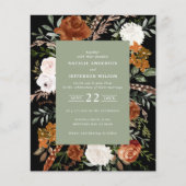 Groene terracotta floral rustige elegant flyer (Voorkant)