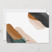 Groene terracotta moderne minimalistische watercol feestdagenkaart (Achterkant)