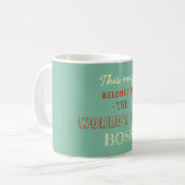 Groene Terracotta Pastel Color Gift voor baas Koffiemok (Voorkant links)
