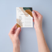 Groene terracotta waterverf baby shower game flyer (Hand)