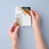 Groene terracotta waterverf baby shower game flyer (Hand)