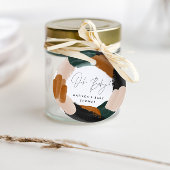 Groene terracotta waterverf dank u baby shower bedankjes labels