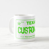 groene Texas licentie bord mok (Voorkant links)