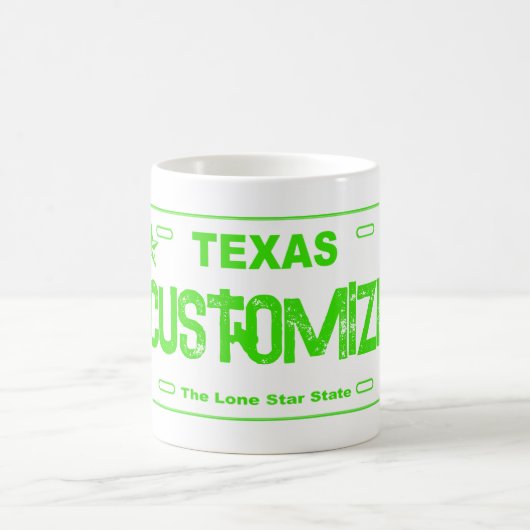 groene Texas licentie bord mok (Center)