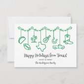 Groene Texas vakantie hangende pictogrammen (Voorkant)