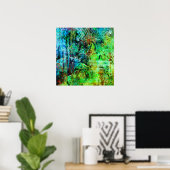 Groene texturen poster (Thuiskantoor)