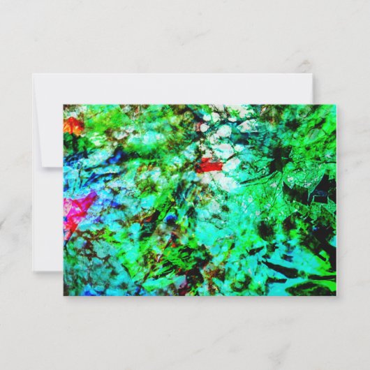 Groene textuur abstracte uitnodiging, Kalmerend gr Kaart (Voorkant)