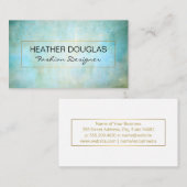 Groene textuur achtergrond | Goud Lijst Visitekaartje (Voorkant / Achterkant)