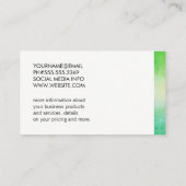 Groene textuur, expressieve banden / textuur visitekaartje (Achterkant)