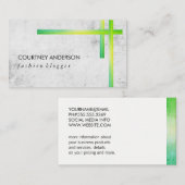 Groene textuur, expressieve banden / textuur visitekaartje (Voorkant / Achterkant)