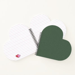 Groene textuur hartvormig spiraalgebonden Notitieb Notitieboek