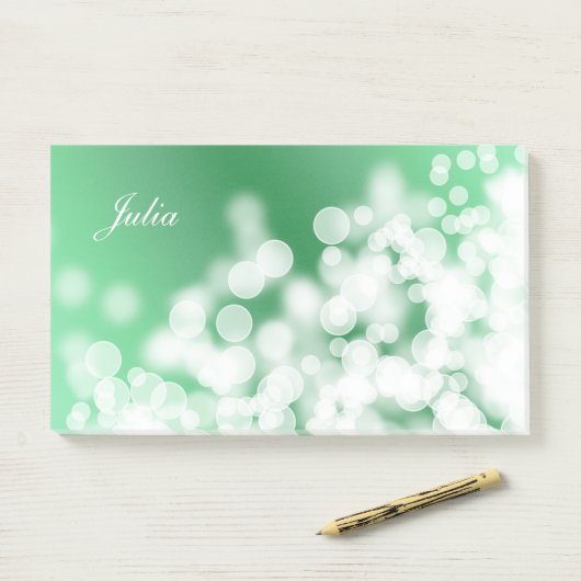 Groene textuur met grote stijl.text post-it® notes (Op bureau)