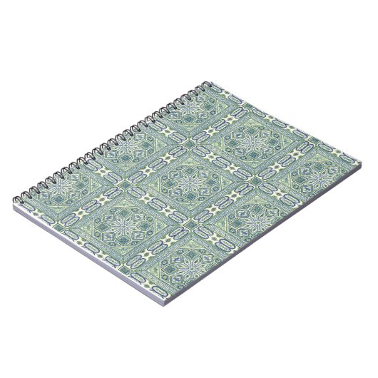 Groene Textuur Spiraalvormig Notitieboek (Linkerzijde)