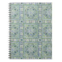 Groene Textuur Spiraalvormig Notitieboek