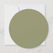 Groene Thanksgiving Dinner Cirkel Menukaart Kaart (Achterkant)