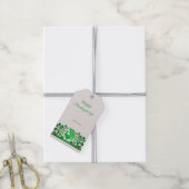 Groene Thanksgiving Turkije Bloemen Gift Label Cadeaulabel (Met Touw)