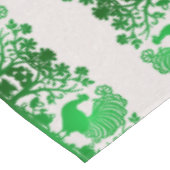 Groene Thanksgiving Turkije Bloemen Tafelkleed (Gekanteld)