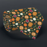 Groene Thanksgiving Turkije Diner Stropdas<br><div class="desc">Gekke en moderne Thanksgiving thema stropdas met illustratie van kalkoendiner.</div>