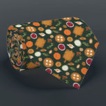 Groene Thanksgiving Turkije Diner Stropdas<br><div class="desc">Gekke en moderne Thanksgiving thema stropdas met illustratie van kalkoendiner.</div>