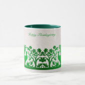 Groene Thanksgiving Turkije Floral Mok (Midden)