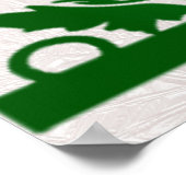 Groene Thanksgiving Turkije Floral Poster (Hoek)