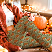 Groene Thanksgiving Turkije vakantiepatroon Leggings