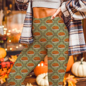 Groene Thanksgiving Turkije vakantiepatroon Leggings